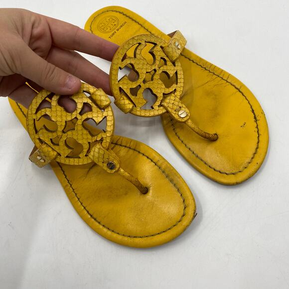 Tory Burch Yellow Miller Sandals - Picture 2 of 7
